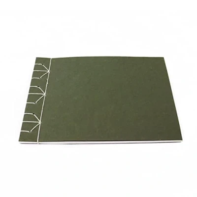 Abbildung von ARTWAY Tree Free Notizbuch mit japanischem Stick, A5, Querformat, Olivgrün