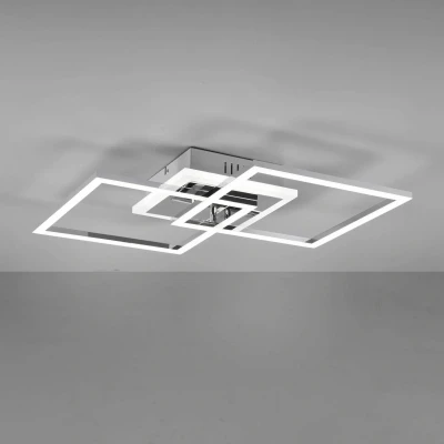 Abbildung von TRIO Leuchten LED Deckenleuchte Venida, Dimmfunktion, Memoryfunktion, fest integriert, Neutralweiß, neutralweiß 4000K, dimmbar, 3000 Lumen 25W, 35x57 cm