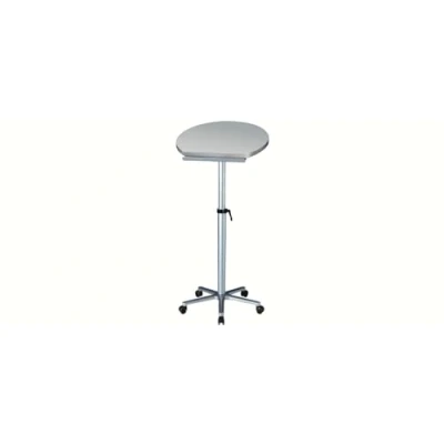 Abbildung von Maul ergonomisches Stehpult Stufenlos höhenverstellbar 75 120 cm Mobiler Schreibtisch für Arbeiten im Sitzen und Stehen Stabiler Sternfuß aus Aluminium Gestell Silber Platte Grau