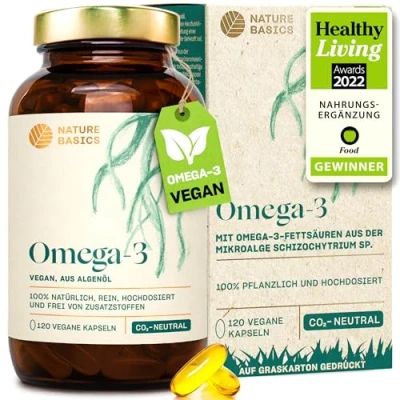 Abbildung von NATURE Basics BASICS® Omega 3 Algenöl Vegan Kapseln, 142 g