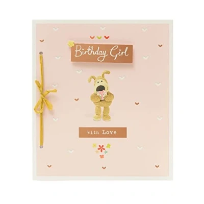 Abbildung von Boofle Geburtstagskarte niedliche Karte für Freund sie Geburtstag Mädchen mit Geschenk
