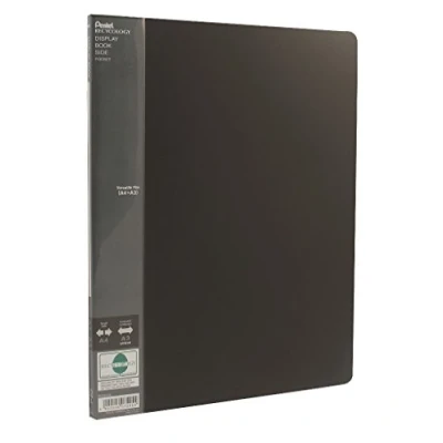 Abbildung von Pentel DCF642A Recycology Präsentationsmappe Side aus 50% recyceltem PP, A3/A4, 20 Taschen, schwarz