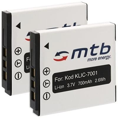 Abbildung von 2X Akku Klic 7001 für Kodak Easyshare M320, M340, M341, M753, M763