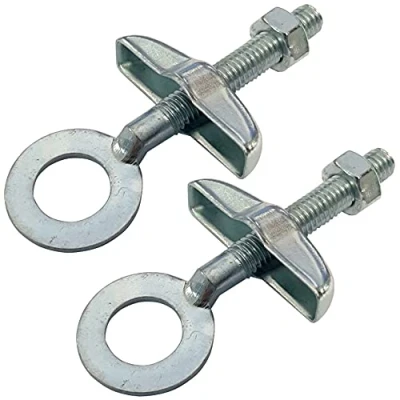 Abbildung von cyclingcolors 2x Fahrrad kettenspanner M6x60mm stahl mit muttern Øachsen 10 11mm BMX fixie