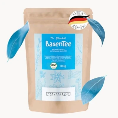 Abbildung von Dr. Elisabeth Basen Tee BIO Premium Kräuter Mischung mit Brennnessel, Lemongras, Löwenzahn Basische ca. 50 Tassen Veganer Lose 100g