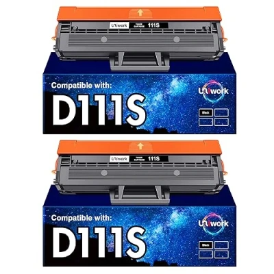 Abbildung von Uniwork MLT D111S Toner für Samsung Xpress M2070W M2026W M2070 M2070FW M2020 M2026 M2022W M2022 M2070F M2020W (Schwarz, 2er Pack)