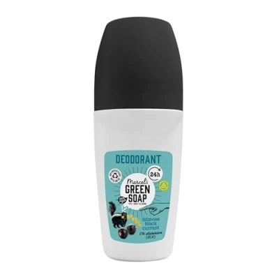 Abbildung von Marcel&#039;s Green Soap Deo Roll on Mimose &amp; Johannisbeere Roller ohne Aluminium (ACH) 100% Recycelter Kunststoff 95% natürliche Inhaltsstoffe