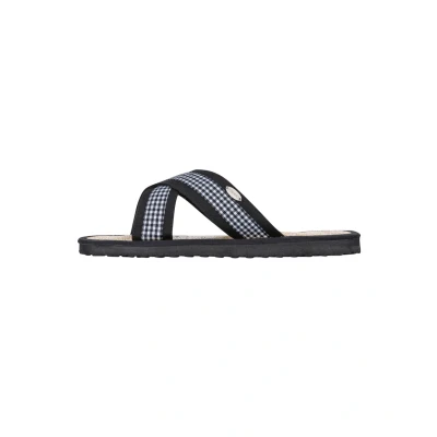 Abbildung von Cinnea Vista Pantolette flach, Größe: 40 41, Schwarz kariert Schuhe