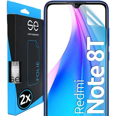 Abbildung von smart engineered [2 Stück] Entspiegelte 3D Schutzfolien kompatibel mit Xiaomi Redmi Note 8T, hüllenfreundliche Matte Displayschutz Folie, Schutz vor Schmutz und Kratzern, kein Schutzglas