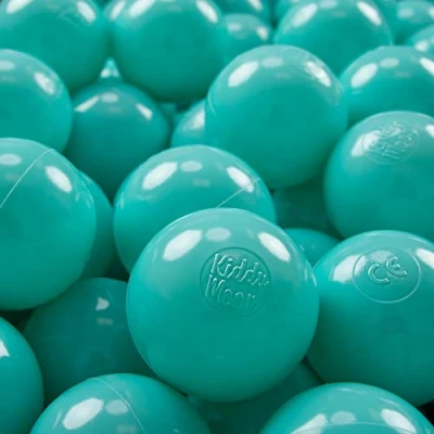 Abbildung von KiddyMoon 700 ∅ 7Cm Kinder Bälle Spielbälle Für Bällebad Baby Einfarbige Plastikbälle Made In EU, Helltürkis