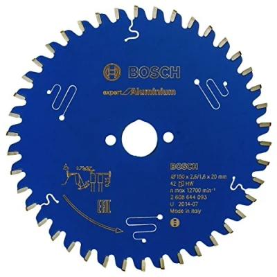 Abbildung von Bosch Professional 1x Kreissägeblatt Expert for Aluminium (für Aluminium, Sägeblatt Ø 150 x 20 2,6 mm, 42 Zähne, Zubehör Kreissäge)