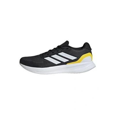 Abbildung von adidas Herren RUNFALCON 5 Running Shoes Laufschuhe, Core Black/Cloud White/Yellow, 40 2/3 EU