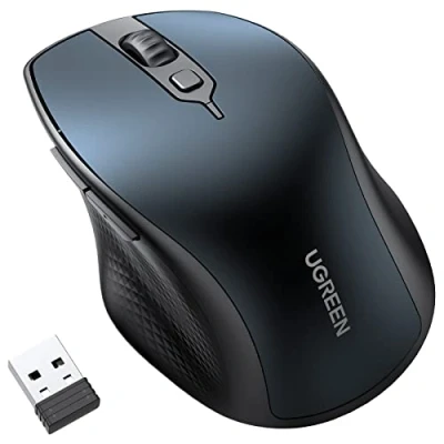 Abbildung von UGREEN MU101 ergonomische Bluetooth / 2,4 GHz Maus, Weiß Maus (Bluetooth, Wireless, kabellos, DPI : 1000 1600 2000 4000, ergonomisch)