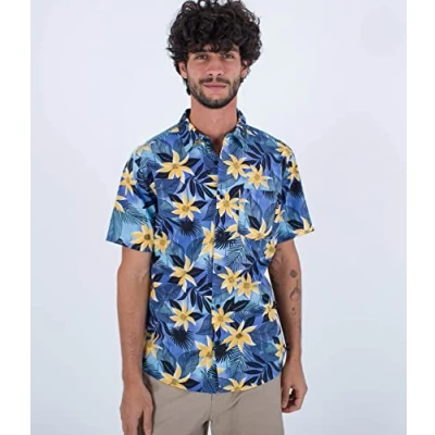 Abbildung von Hurley Herren One and Only Lido Stretch S/S Hemd, Meerblick, S