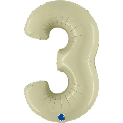 Abbildung von Olivgrüner Folienballon Figur 3 102cm