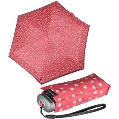 Abbildung von Knirps® Taschenregenschirm Mini Schirm Travel klein leicht kompakt flakes, der zuverlässige Begleiter, in jede Tasche passt