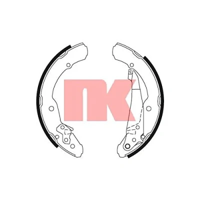 Abbildung von NK 2743631 Bremsbacken 230 32 SKODA: Octavia 1 Combi, I Schrägheck, Roomster, VOLKSWAGEN: Caddy 2 Kastenwagen, Polo V Limousine, SEAT: Inca