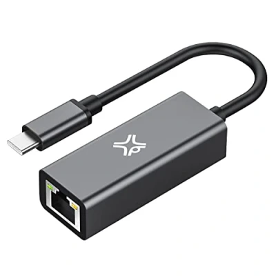 Abbildung von XtremeMac USB C zu Ethernet LAN Adapter, 10/100/1000 Mbps, RJ45, Plug &amp; Play, schnell und stabil, Aluminiumgehäuse für MacBook, iPad, Samsung andere Geräte Space Grey