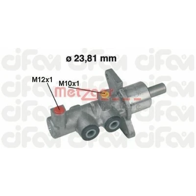 Abbildung von METZGER 202 379 Hauptbremszylinder 23,8 CIFAM Aluminium OPEL: Astra G CC, Zafira A, Coupe