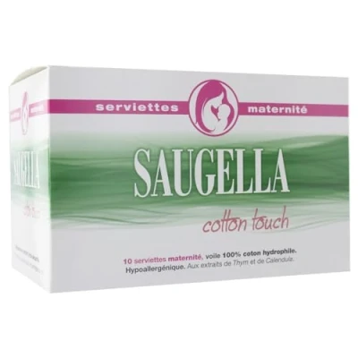 Abbildung von Serviettes Maternité Cotton Touch x 10 Saugella