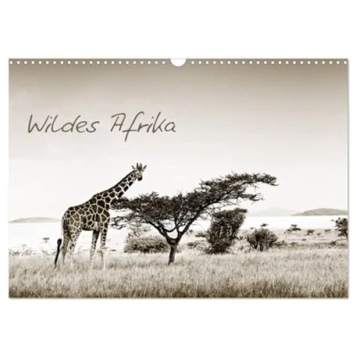 Abbildung von Wildes Afrika (Wandkalender 2025 DIN A3 quer), CALVENDO Monatskalender: Kalender mit Afrikanischen Wildtieraufnahmen in Sepia