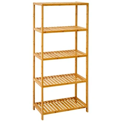 Abbildung von DuneDesign Badregal Bambus Regal Standregal Bücherregal Küchenregal, Küchenregal 130x60cm