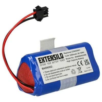 Abbildung von EXTENSILO Akku Ersatz für Cecotec CONG0001 Home Cleaner Heimroboter (3400mAh, 10,8V, Li Ion)