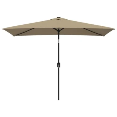 Abbildung von vidaXL Sonnenschirm 300x200 cm Taupe Ampelschirm Marktschirm Gartenschirm