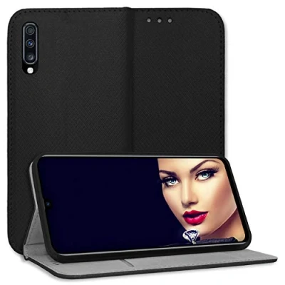 Abbildung von mtb more energy® Schutz Tasche Bookstyle für Samsung Galaxy A70 (SM A705, 6.7&#039;&#039;) schwarz Kunstleder Klapp Cover Hülle Wallet Case