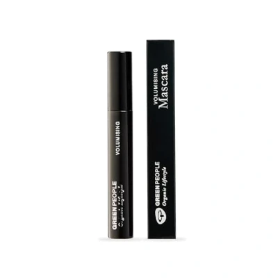 Abbildung von Green People Volumen Mascara Schwarz, 7 ml Natürlicher schwarzer für eine empfindliche Augenpartie Mineralpigmente langanhaltende Farbe Paraben freies Make up