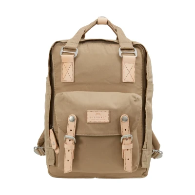 Abbildung von Doughnut Macaroon Rucksack Unisex 16L mit Laptopfach I Studenten funktionell &amp; handgefertigt ideal als Reise oder Leichter City (Einheitsgröße, Mandelfarben)
