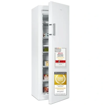 Abbildung von exquisit Gefrierschrank GS5271 NF H 010D, 169.1 cm hoch, 56 breit, 4* Gefrieren, NoFrost, Alarm Funktion, Schnellgefrieren