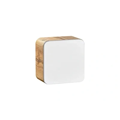 Abbildung von Hängender Badezimmerschrank Cube Aruba White, Hochglanzweiß, Oberschrank, moderner Schrank, Badezimmermöbel, Weiß