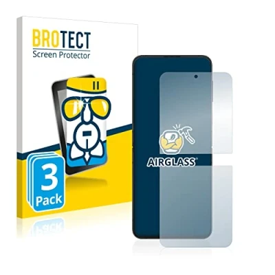 Abbildung von BROTECT Schutzglas für Samsung Galaxy Z Flip 4 (3 Stück) Schutzfolie Panzer Folie Glas [Extrem Kratzfest 9H, Anti Fingerprint, Ultra Transparent]