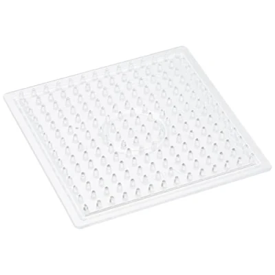 Abbildung von Hama Perlen Bügelperlen Stiftplatte kleines Quadrat transparent