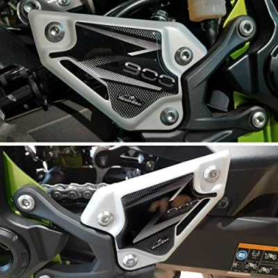 Abbildung von Resin Bike Aufkleber für Motorrad Kompatibel mit Kawasaki Z 900. Einstiegsleistenschutz vor Stößen und Kratzern. 3D Harzklebstoff Stickers Made in Italy