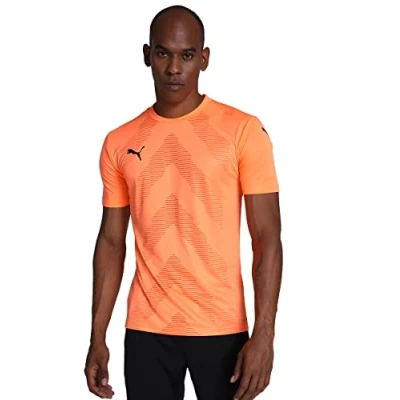 Abbildung von Puma Teamglory Sport Tshirt, Herren, Größe: XL, Orangeschwarz