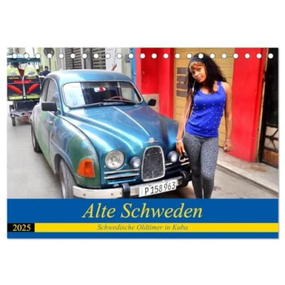 Abbildung von Alte Schweden Schwedische Oldtimer in Kuba (Tischkalender 2025 DIN A5 quer), CALVENDO Monatskalender
