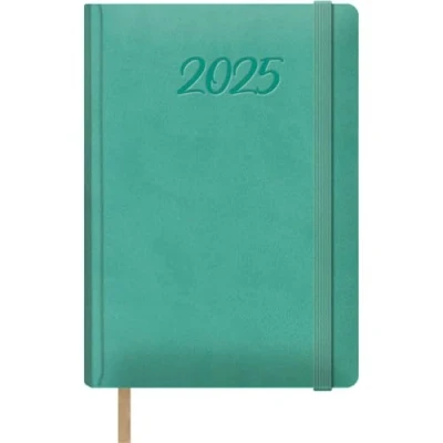 Abbildung von Dohe Kalender 2025, Tag pro Seite, A5 (15 x 21 cm), 12 Monate Januar bis Dezember, Hardcover aus Kunstleder, Planer auf Spanisch, Büromaterial Minzgrün