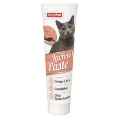 Abbildung von BEAPHAR Lachsöl Paste Für Katzen Omega 3 &amp; 6 Wertvoller Genuss Mit 0% Zuckerzusatz DHA Unterstützt Die Sehkraft 100g