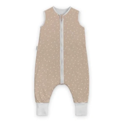 Abbildung von Ehrenkind® Baby Sommerschlafsack mit Füßen 1.0 Tog aus weicher OEKO TEX zertifizierter Bio Baumwolle Sommer Schlafsack Gr. 70 Beige Pusteblume 1