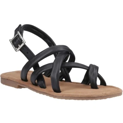 Abbildung von Hush Puppies Hope Leder Damen Schwarz Sandalen