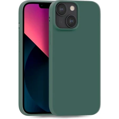 Abbildung von MyGadget Hülle kompatibel mit iPhone 13 robuste Handyhülle TPU Case Slim Silikonhülle Back Cover Kratzfest Schutzhülle matt Olivgrün