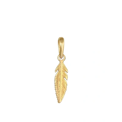 Abbildung von Elli Feder Engelsfeder BOHO Festival Anhänger goldcoloured, Damen, Größe: One Size, Gold coloured