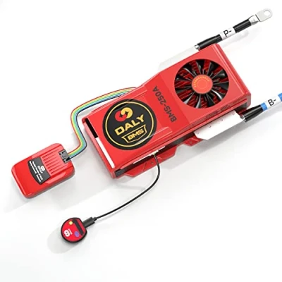Abbildung von DALY BMS Parallelmodul 1 A mit Smart LiFePo4 16S 48 V 250 Lüfter und CAN Port, Bluetooth Dongle für bewertete 3,2 Lithium Batteriepacks, Wechselrichter, USV Heimspeichersystem