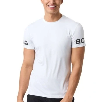 Abbildung von Björn Borg Performance Tee Weiß Polyester Small Herren