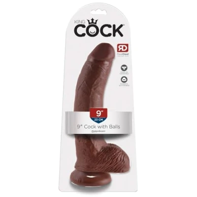 Abbildung von King Cock 9&quot; with Balls, Brown, 9 Zoll