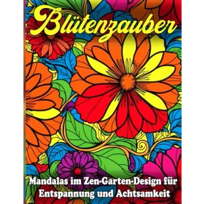 Abbildung von Blütenzauber XXL: Zen Garten Mandalas für Entspannung und Achtsamkeit: Über 100 detaillierte Blumen innere Ruhe, Stressabbau kreative Auszeiten