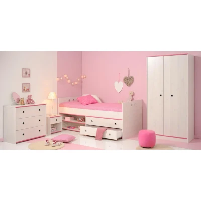 Abbildung von Parisot Jugendzimmer Set &quot;Smoozy&quot;, (Set, 4 St., Stauraumbett, Nachttisch, Kleiderschrank und Schubkastenkommode)