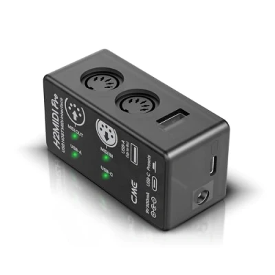 Abbildung von CME H2MIDI Pro USB Host MIDI Interface mit Router, Filter, Mapper, 32 Bit Prozessor, Dual Power, kompakt &amp; vielseitig für Gitarristen und Produzenten